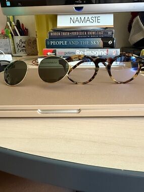 Oliver Peoples Eyeglasses with Clip On Sunglasses